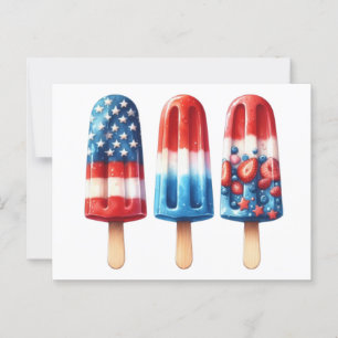 Patriotic Popcicles Postcard