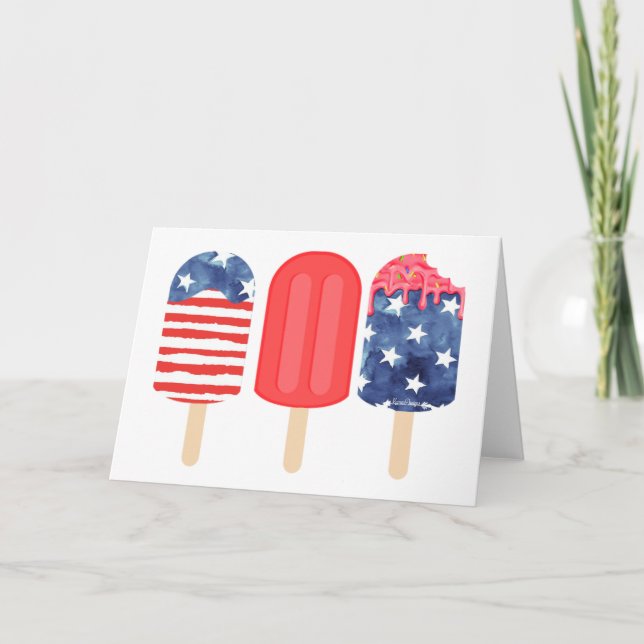 Patriotic Popsicle Card (Front)