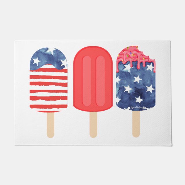 Patriotic Popsicle Doormat (Front)