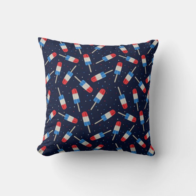 Patriotic Popsicles at Night Cushion (Front)