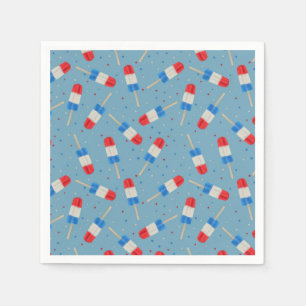 Patriotic Popsicles Paper Plates Napkin