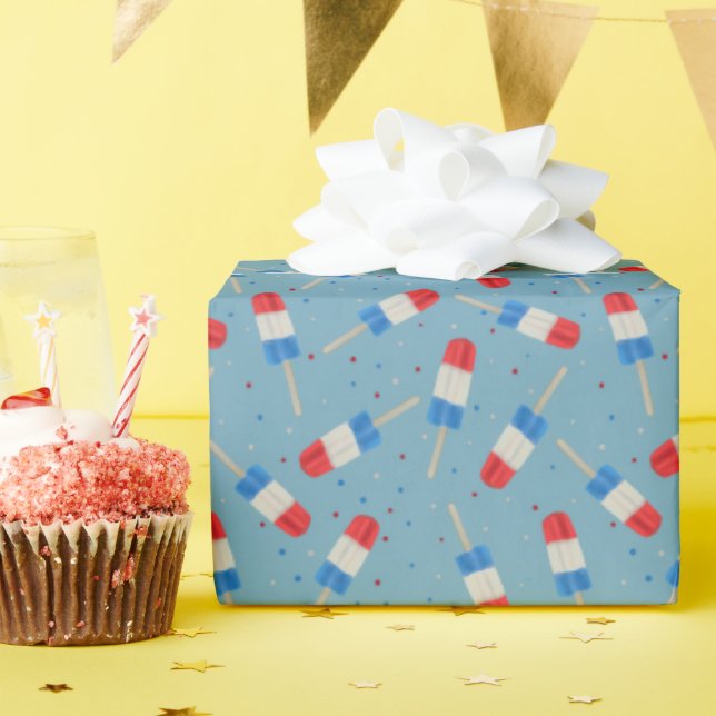 Patriotic Popsicles Wrapping Paper (Birthday Party)