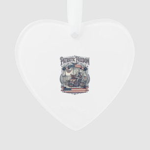 Patriotic Porch Bookworm Vector Graphic Tee Ornament