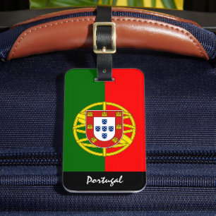 Patriotic Portugal Luggage Tags, Portuguese Flag Tag