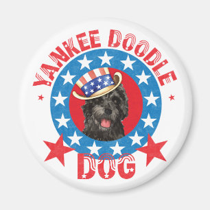 Patriotic Portuguese Water Dog Magnet