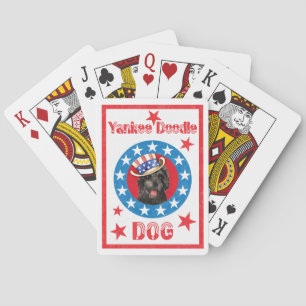 Patriotic Portuguese Water Dog Playing Cards