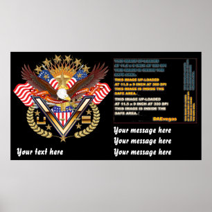 Patriotic poster large to small See Notes