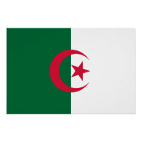 Patriotic poster with Flag of Algeria