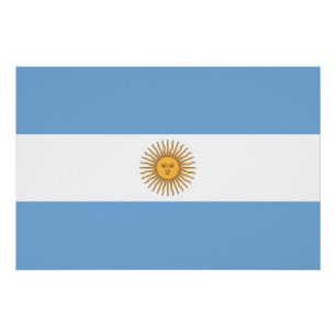 Patriotic poster with Flag of Argentina