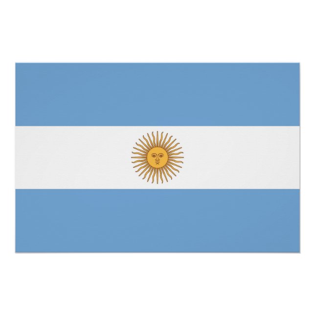 Patriotic poster with Flag of Argentina (Front)