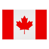 Patriotic poster with Flag of Canada