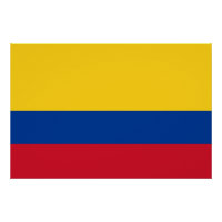 Patriotic poster with Flag of Colombia