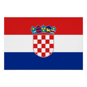 Patriotic poster with Flag of Croatia