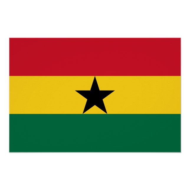 Patriotic poster with Flag of Ghana (Front)