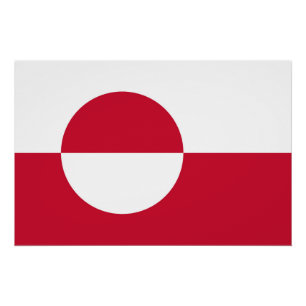 Patriotic poster with Flag of Greenland