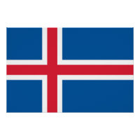 Patriotic poster with Flag of Iceland