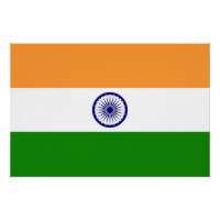 Patriotic poster with Flag of India
