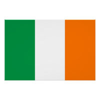 Patriotic poster with Flag of Ireland