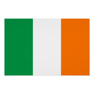 Patriotic poster with Flag of Ireland