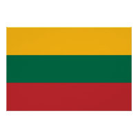 Patriotic poster with Flag of Lithuania
