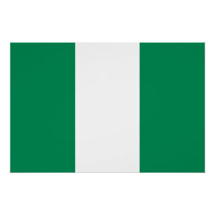 Patriotic poster with Flag of Nigeria