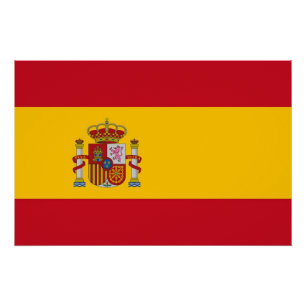Patriotic poster with Flag of Spain