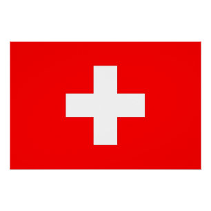 Patriotic poster with Flag of Switzerland