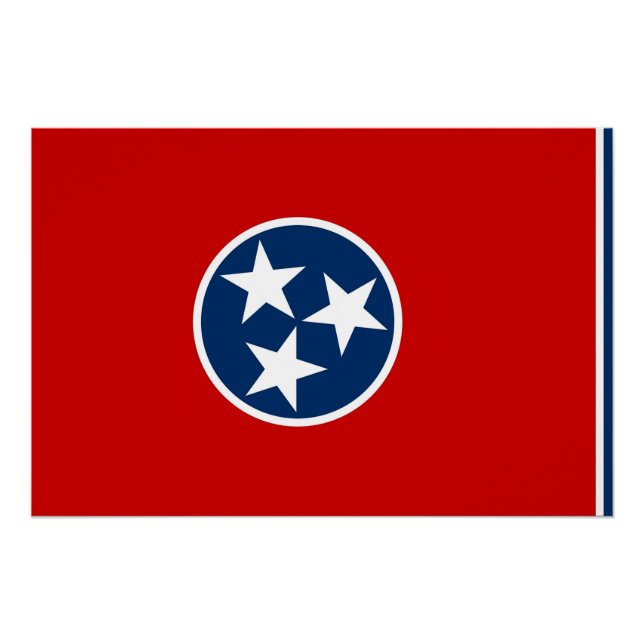 Patriotic poster with Flag of Tennessee (Front)