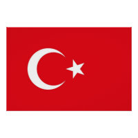 Patriotic poster with Flag of Turkey