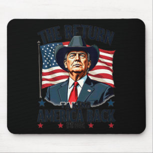 Patriotic President Donald Trump Cowboy Taking Ame Mouse Mat