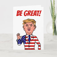 Patriotic President Donald Trump Funny Cartoon USA
