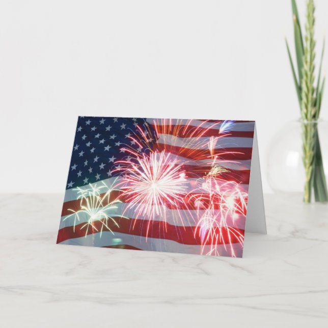 PATRIOTIC/PRETTY "4th OF JULY PARTY INVITATION" Invitation (Front)