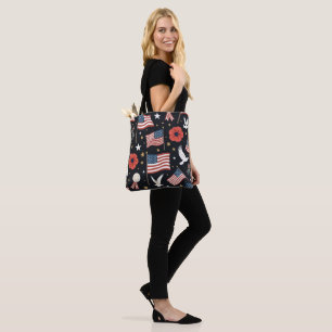 Patriotic Pride: American Veterans Day Tribute Art Tote Bag