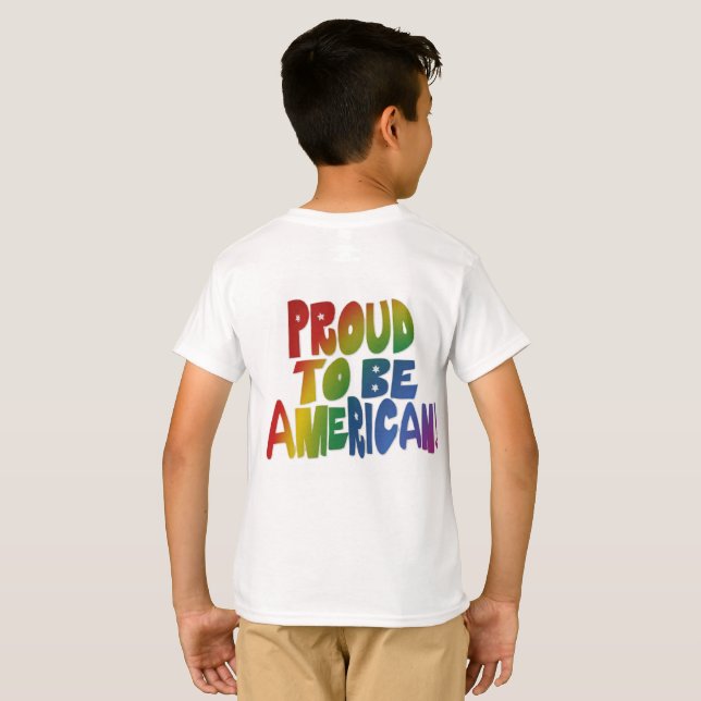 Patriotic Pride in Vibrant Colours T-Shirt (Back Full)