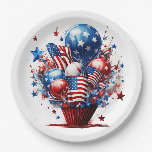 Patriotic Pride Paper Plate (Front)