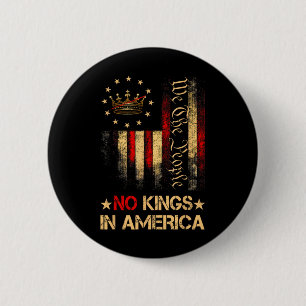 Patriotic Pro-democracy Protest June 14 No Kings I 6 Cm Round Badge