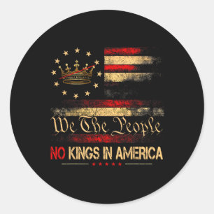 Patriotic Pro-democracy Protest June 14 No Kings I Classic Round Sticker