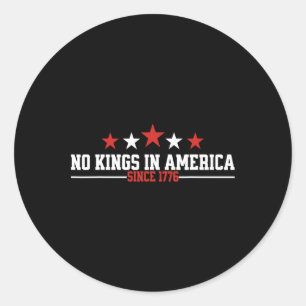 Patriotic Pro-democracy Protest June 14 No Kings I Classic Round Sticker
