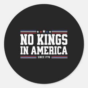Patriotic Pro-democracy Protest June 14 No Kings I Classic Round Sticker
