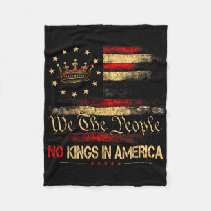 Patriotic Pro-democracy Protest June 14 No Kings I Fleece Blanket