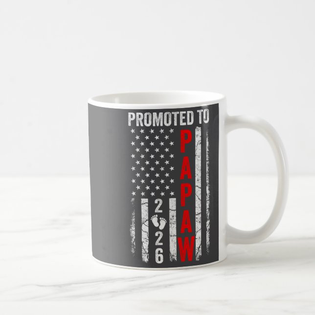 Patriotic Promoted To Papaw 2026 First Time New Pa Coffee Mug (Right)