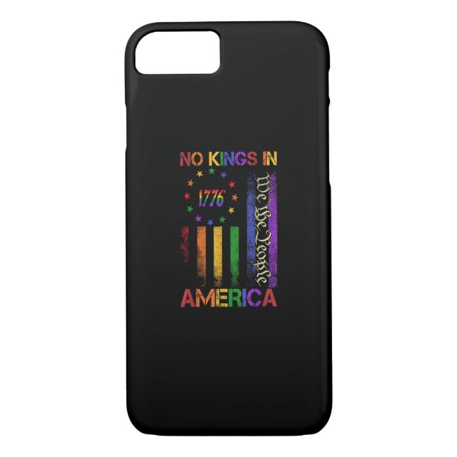 Patriotic Protest No Kings In America Case-Mate iPhone Case (Back)