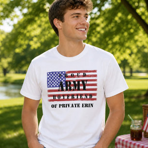 Patriotic Proud Army Boyfriend Flag T-Shirt