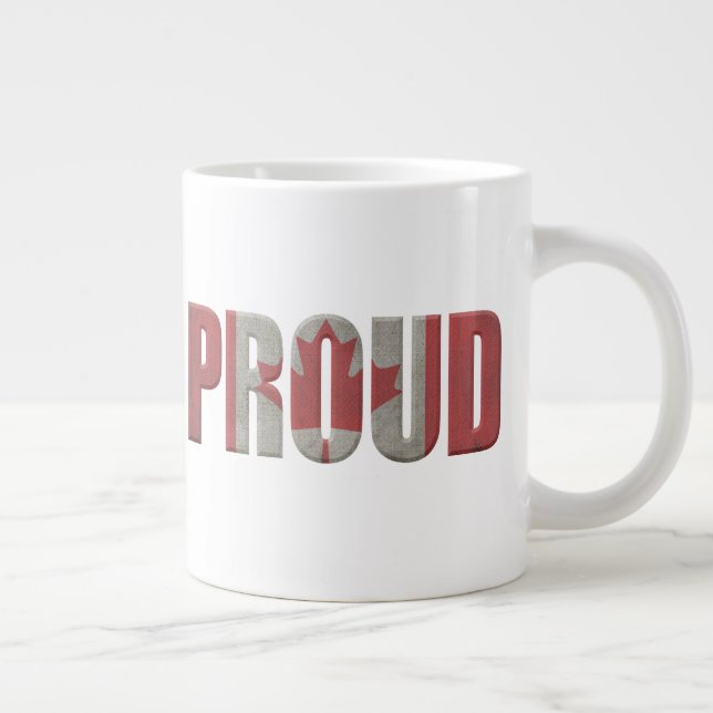 Patriotic Proud Canadian Large Coffee Mug (Right)