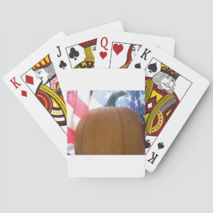 Patriotic Pumpkin Playing Cards
