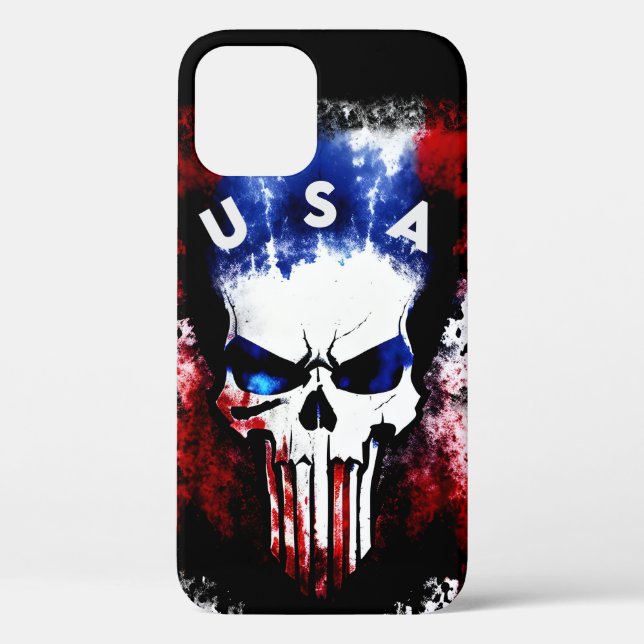Patriotic Punisher (USA) Case-Mate iPhone Case (Back)