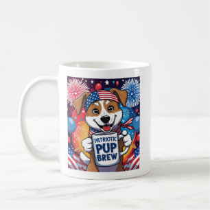 Patriotic Pup Brew Coffee Mug