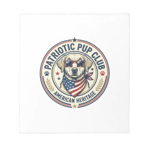 Patriotic Pup Club Patriotic Patriotic Pet Breed V Notepad