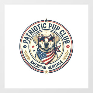 Patriotic Pup Club Patriotic Patriotic Pet Breed V Window Cling