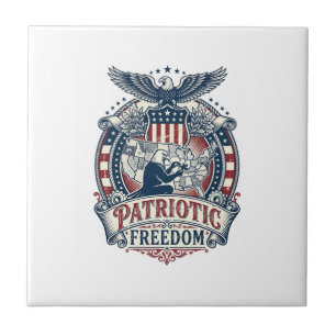 Patriotic Puzzle Lover Vector Graphic Tee Tile